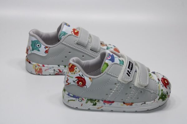 ORTOPEDİK ÇOK HAFİF TABAN ÇİFT CIRTLI KOLAY GİYİM ÇİZGİ KARAKTER BASKILI ÇOCUK GÜNLÜK BEBE SNEAKER - Görsel 5