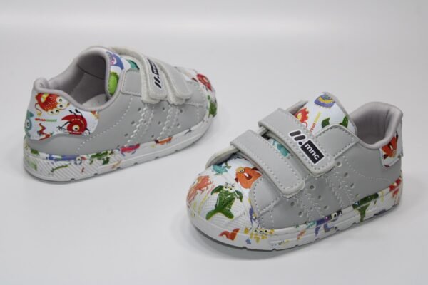 ORTOPEDİK ÇOK HAFİF TABAN ÇİFT CIRTLI KOLAY GİYİM ÇİZGİ KARAKTER BASKILI ÇOCUK GÜNLÜK BEBE SNEAKER - Görsel 2